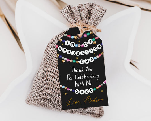 Graduation Era Favor Tags Editable Template