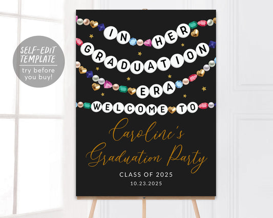 In My Graduation Era Welcome Sign Editable Template