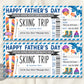 Fathers Day Skiing Trip Gift Certificate Editable Template