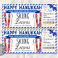 Happy Hanukkah Skiing Lessons Voucher Gift Voucher Editable Template