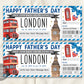 Fathers Day London Gift Ticket Boarding Pass Editable Template