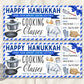 Happy Hanukkah Cooking Classes Gift Certificate Ticket Editable Template