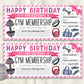Birthday Gym Membership Ticket Editable Template