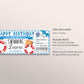 Swim Lessons Gift Certificate Ticket Editable Template, Birthday Surprise Swimming Classes Experience For Him, Learn to Swim Voucher Coupon