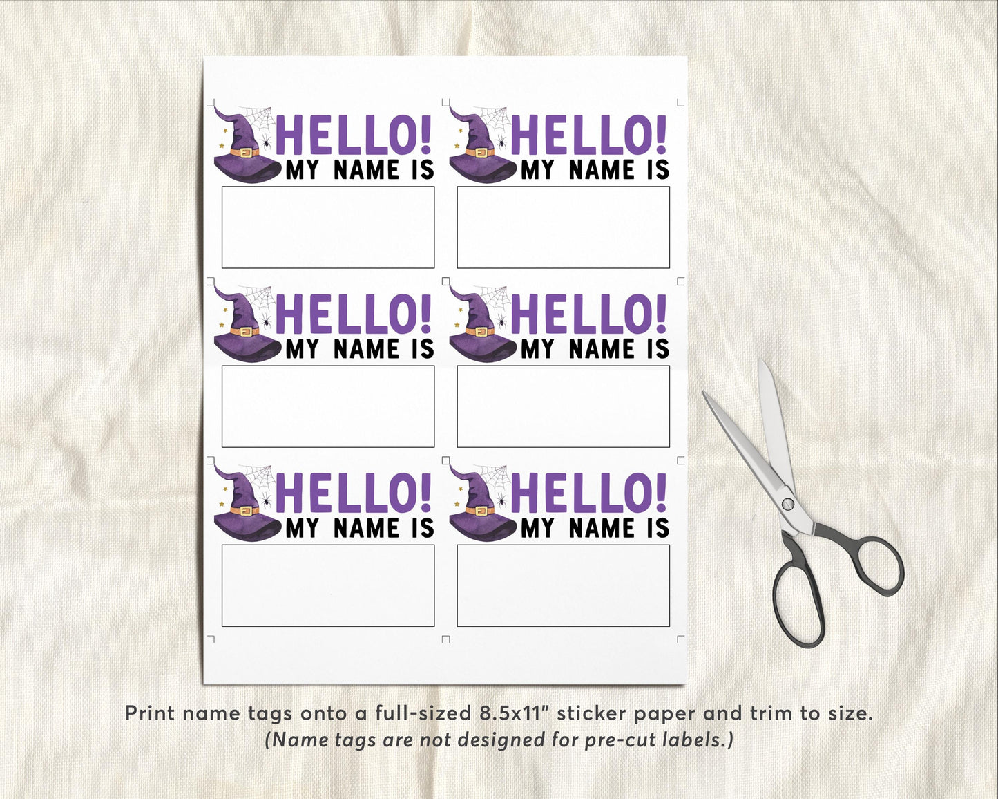 What's Your Witch Name Game, Spooktacular Halloween Witch Themed Party Games Decor, Hocus Pocus Activity With Name Tags And Sign Spooky Fall