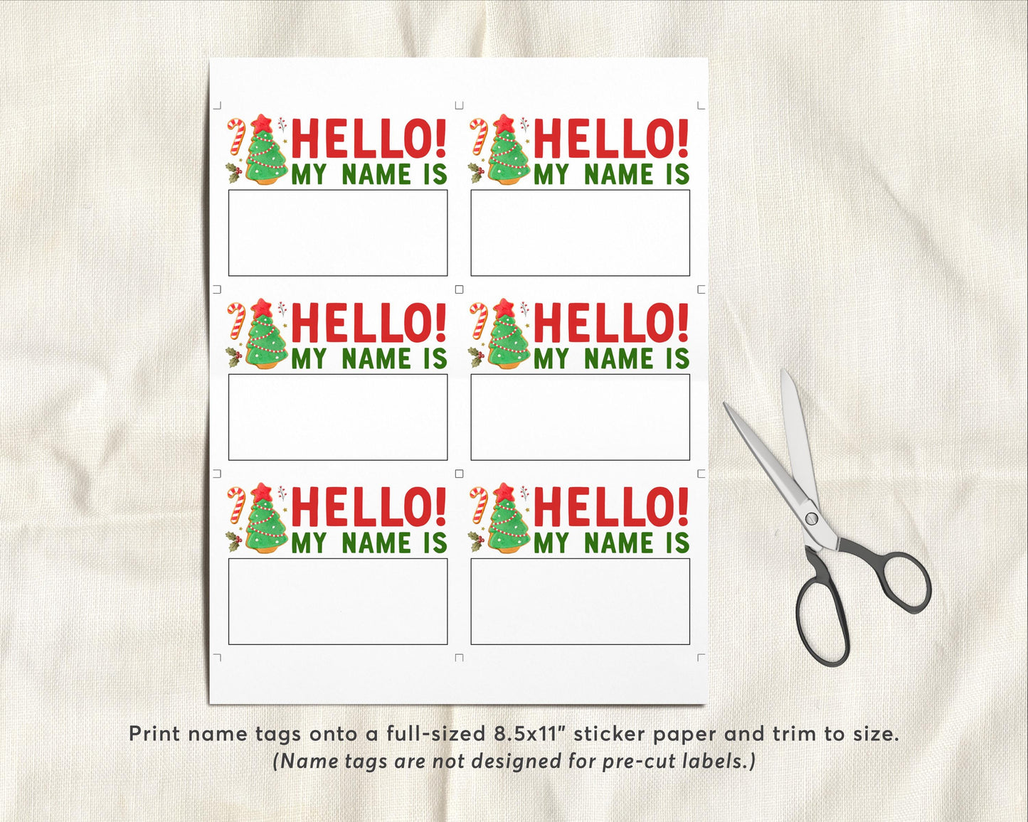 What's Your Christmas Cookie Name Game, Gingerbread Cookie Decorating Party Game With Name Tags And Sign Printable, Holiday Cookie Exchange