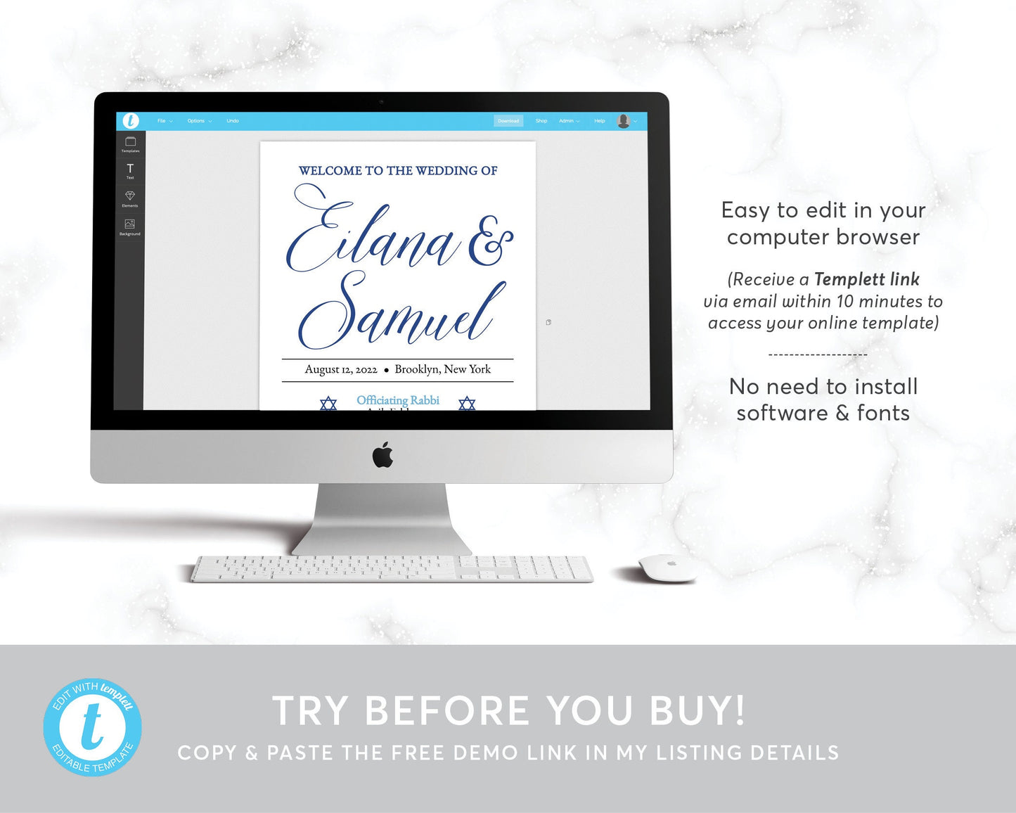 Jewish Wedding Program Template, Jewish Explanation, Judaica Icons, Minimal program, Long Wedding Program, Religious Wedding Program Guide