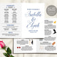 Jewish Wedding Program Infographic, Bifold Program, Editable Ceremony Template, Jewish Infographic Wedding, Religious Wedding Program Guide