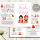 Editable Hindu Ceremony Program, Indian Wedding Program Portrait, Indian Wedding Ceremony, Hindu Wedding Ceremony Program, Hindu Infographic