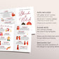 Telugu Ceremony Program Template, Editable Indian Wedding Ceremony Guide, South Indian, Hindu Infographic, Folded Modern Wedding Program