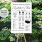 Elegant Calligraphy Wedding Sign Template,  Wedding Program Reception Sign with Timeline, Ceremony Welcome Sign, Printable Order of Events