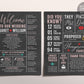 Chalkboard Infographic Wedding Program Template, Rustic Barn Wedding Reception Program, Editable Country Program Printable, Outdoor Program