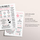 Blush Infographic Wedding Program, Editable Modern Reception Program, Funny Unique Wedding Program, Wedding Fun Facts, Garden Wedding
