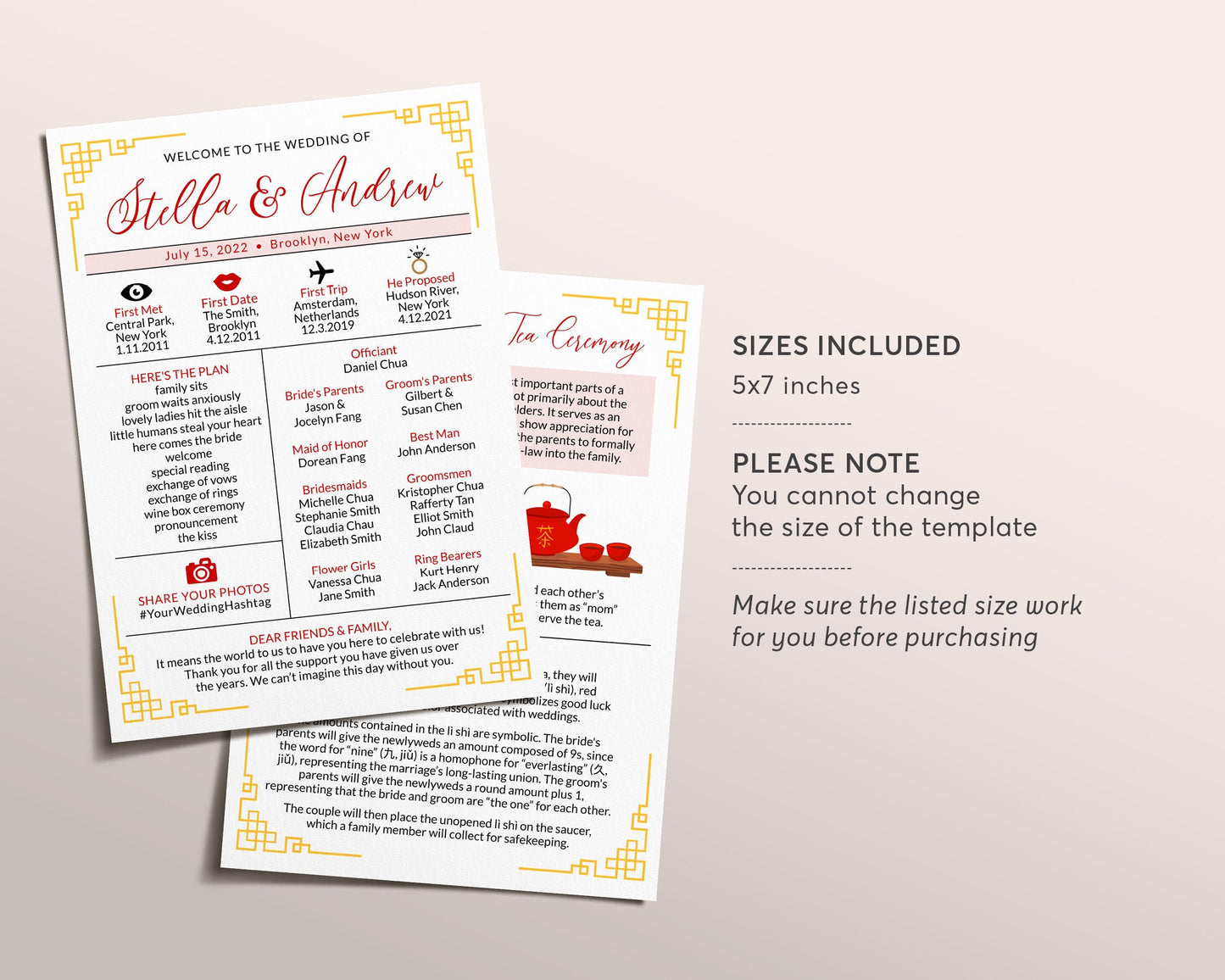 Chinese Wedding Program, Chinese Tea Ceremony, Asian Theme Wedding Reception, Guide to Tea Ceremony, Vietnamese Wedding, Chinese Invitation