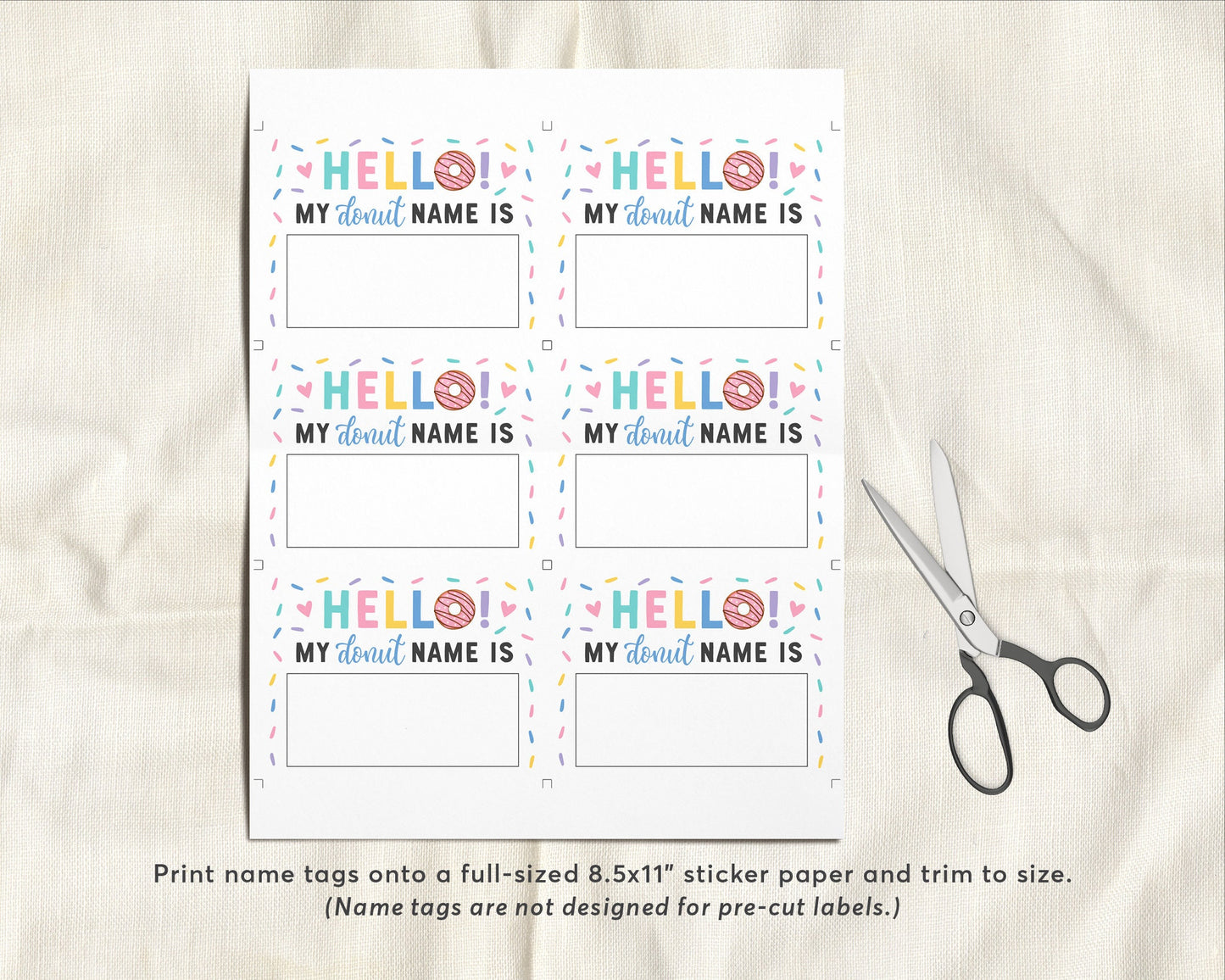 Donut Name Sign Printable, Whats Your Donut Name Game, Girl Donut Birthday Game Poster, Donut Party Game Sign, Donut Decor, Donut Name Tag
