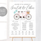 Editable Tandem Bike Wedding Program Sign Template, Modern Wedding, Wedding Itinerary, Timeline Sign, Bicycle Themed Reception Poster