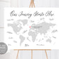 Editable World Map Guest Book Alternative Template, Travel Themed GuestBook Poster, Destination Wedding GuestBook Sign, International Map
