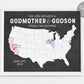 Editable Long Distance Godson Godmother Gift Template, Baptism First Birthday, Love between Goddaughter Godchild Godfather, Moving Away Gift