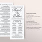 Jewish Wedding Program Template, Jewish Explanation, Judaica Minimal program, Long Wedding Program, Religious Wedding Program Guide