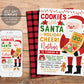 Cookies With Santa Invitation Editable Template, Cookies and Pajamas Christmas Birthday Invite Printable Evite, Holiday Kids Sleepover Party