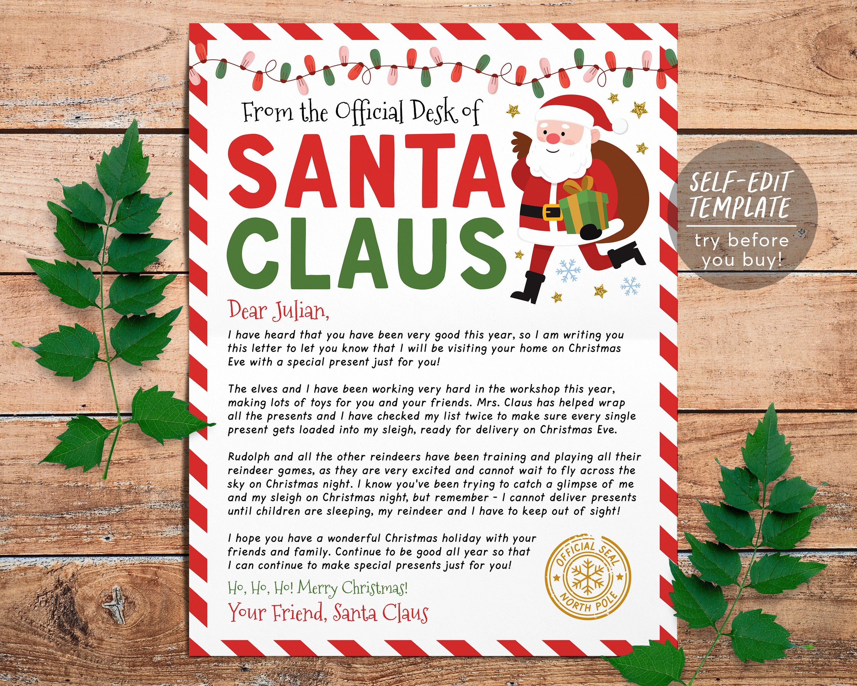 Letter From Santa 2025