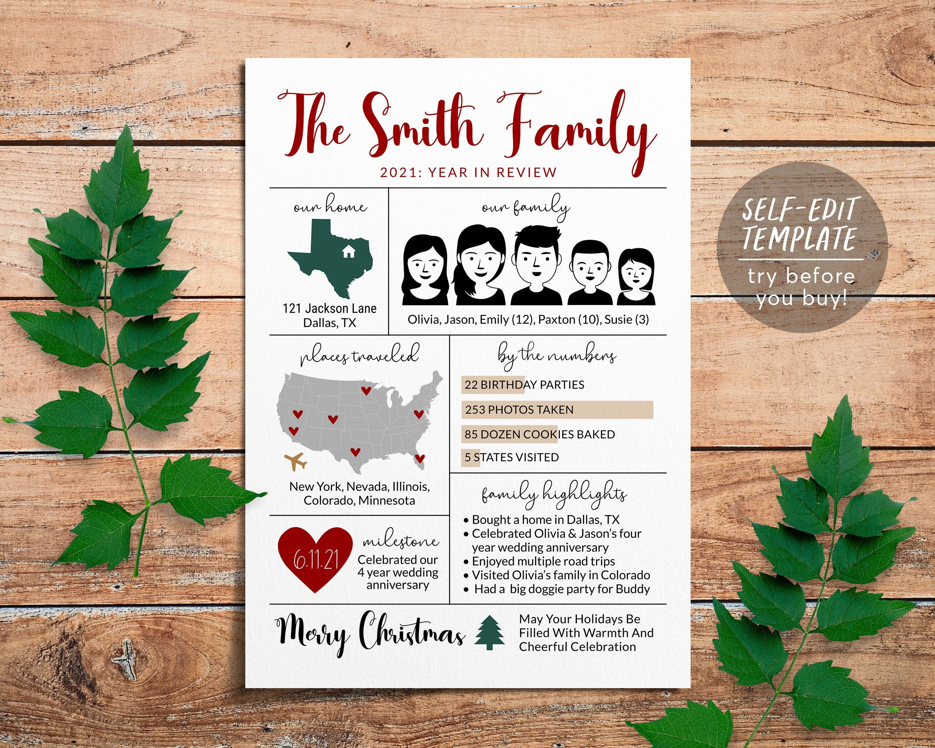 infographic holiday card