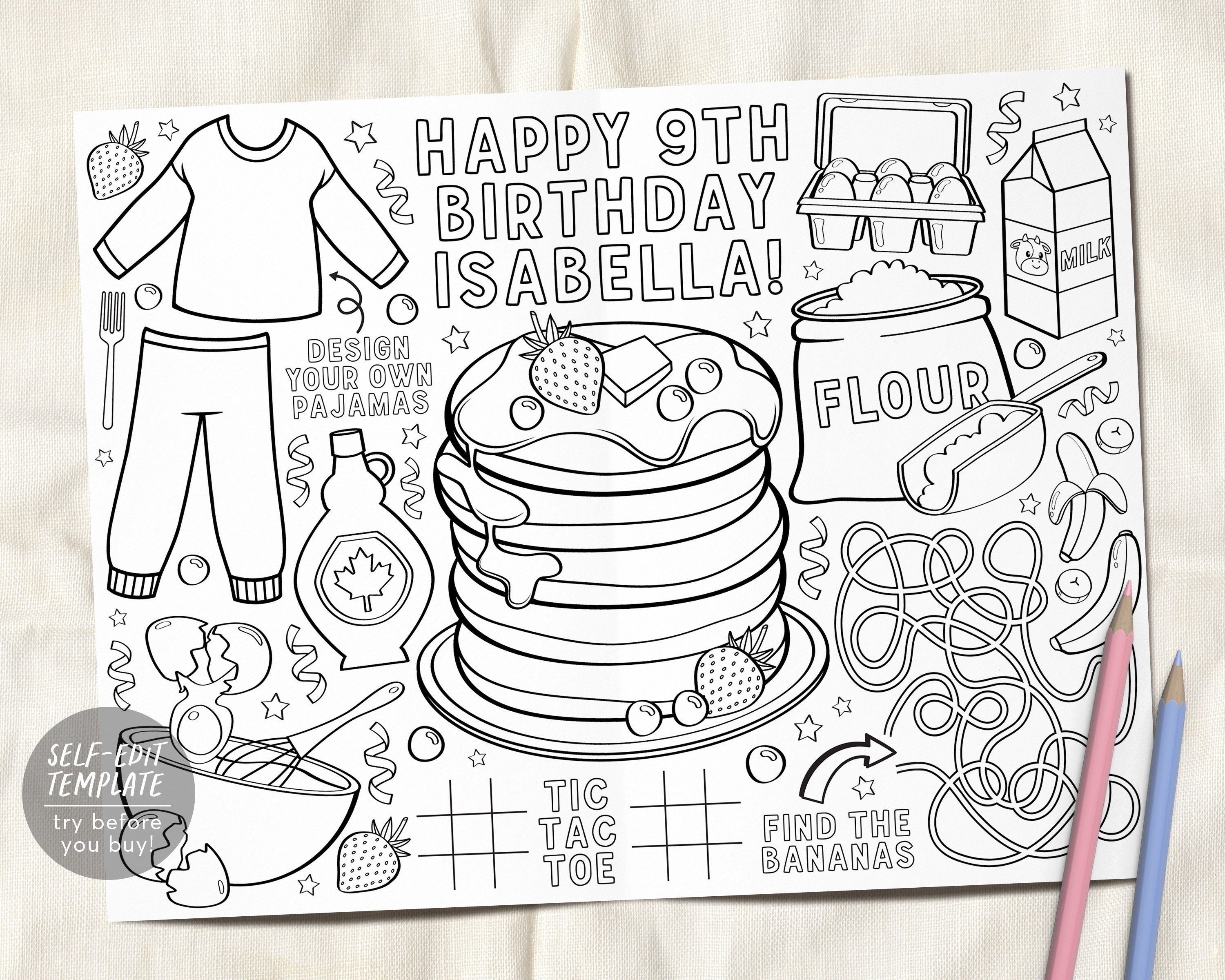 Toes Coloring Page