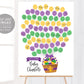 Mardi Gras Balloon Baby Shower Guest Book Christening Alternative Editable Template, Kings Cake Fat Tuesday Guestbook Sign, Unisex Sign-In
