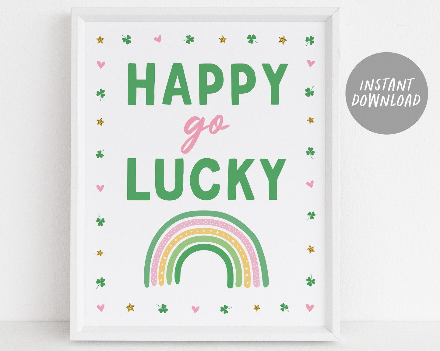 St. Patrick's Day Favors Table Sign Printable, Shamrock Birthday Party Baby Shower Decor, Cards and Gifts, Irish Shenanigans, Saint Patty's