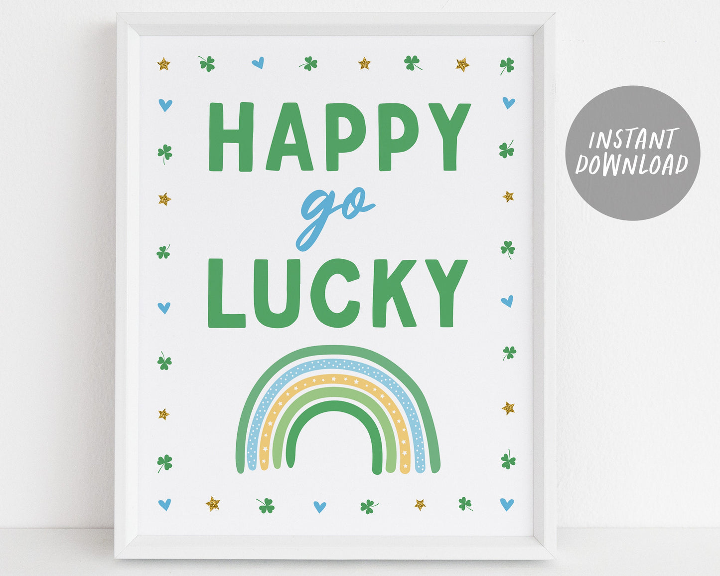 St. Patrick's Day Favors Table Sign Printable, Shamrock Birthday Party Baby Shower Decor, Cards and Gifts, Irish Shenanigans, Saint Patty's