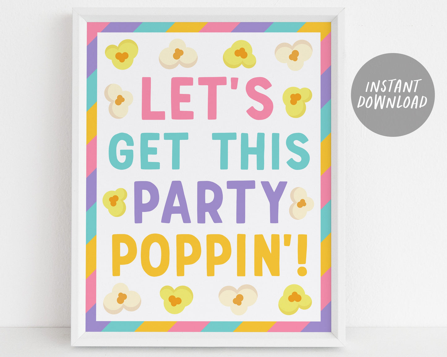 Pizza Popcorn and Pajamas Party Signs BUNDLE For Birthday, Popcorn Bar Sign Toppings, Pizzeria Slumber Sleepover Party Favors Sign Pajama