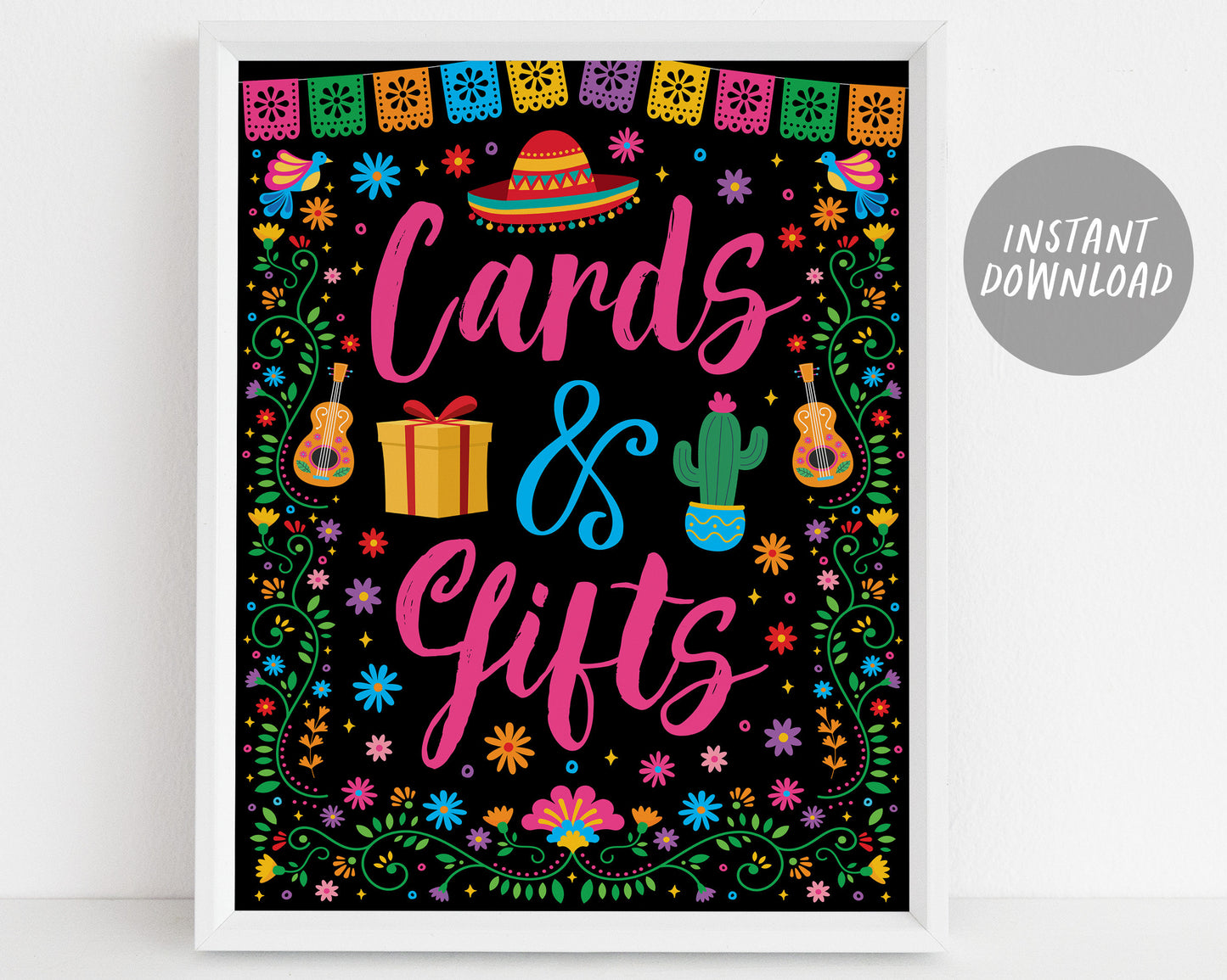 Fiesta Party Signs BUNDLE For Birthday, Mexican Theme Cinco de Mayo Signage, Taco Churro Bar Food Table Sign, Sip Sip Ole, Muchas Gracias