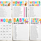 Fiesta Baby Shower Games Bundle Editable Template, 12 Shower Games, Mexican Theme Bingo Word Scramble, What's On Your Phone, Cinco De Mayo