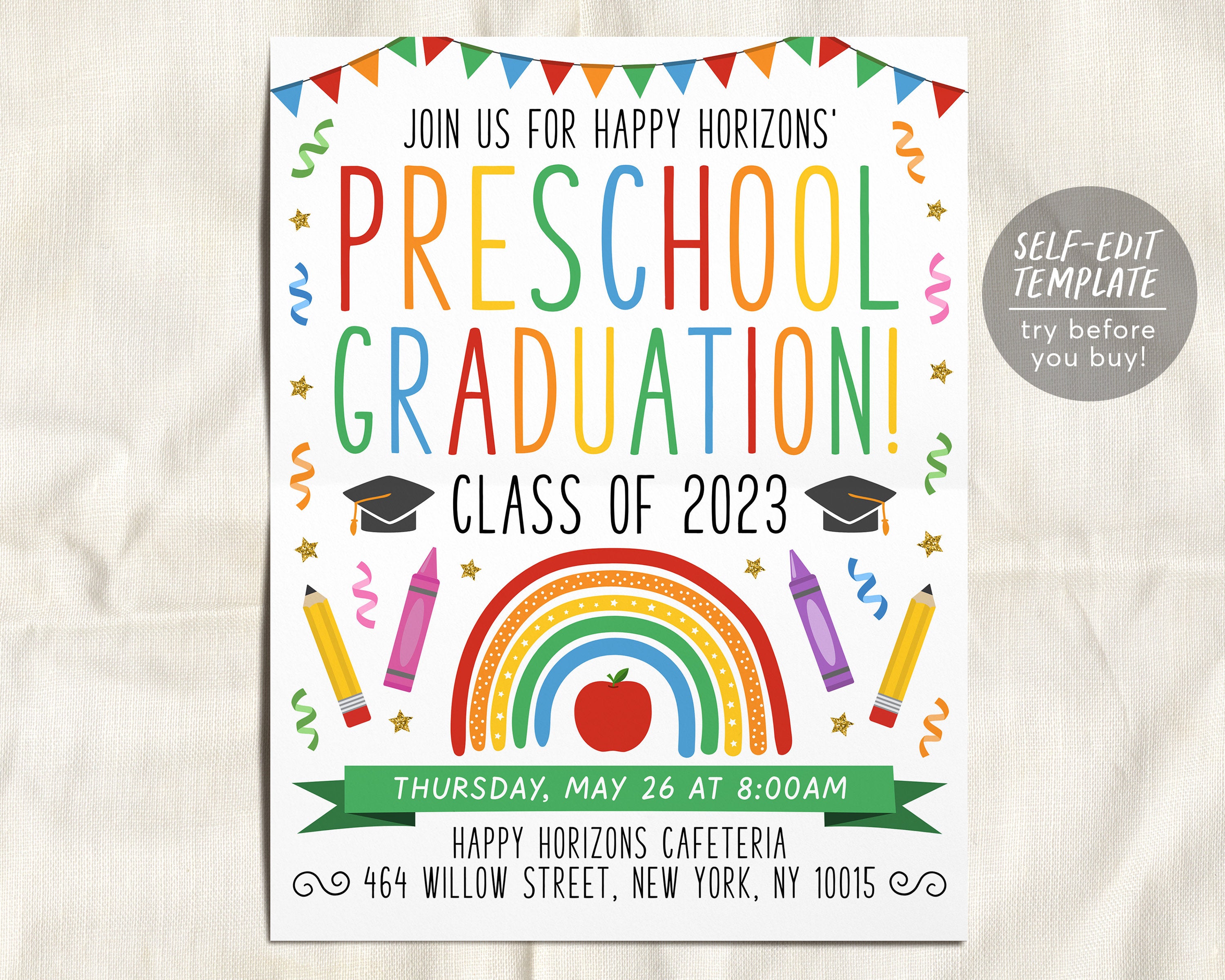 Preschool Graduation Invitation