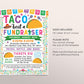 Taco Fundraiser Flyer Editable Template, Fiesta Mexican Night Dinner Charity, Church Community PTO PTA School Benefit Event Youth Sports