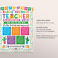 Nacho Average Teacher Appreciation Week Schedule Editable Template, Fiesta Mexican Itinerary Poster, Schedule Events, Staff Luncheon