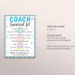 Coach Survival Kit Gift Tags Editable Template, Assistant Coach Gift Idea, Dance Sports Football Snack Treat Tags Coach Appreciation