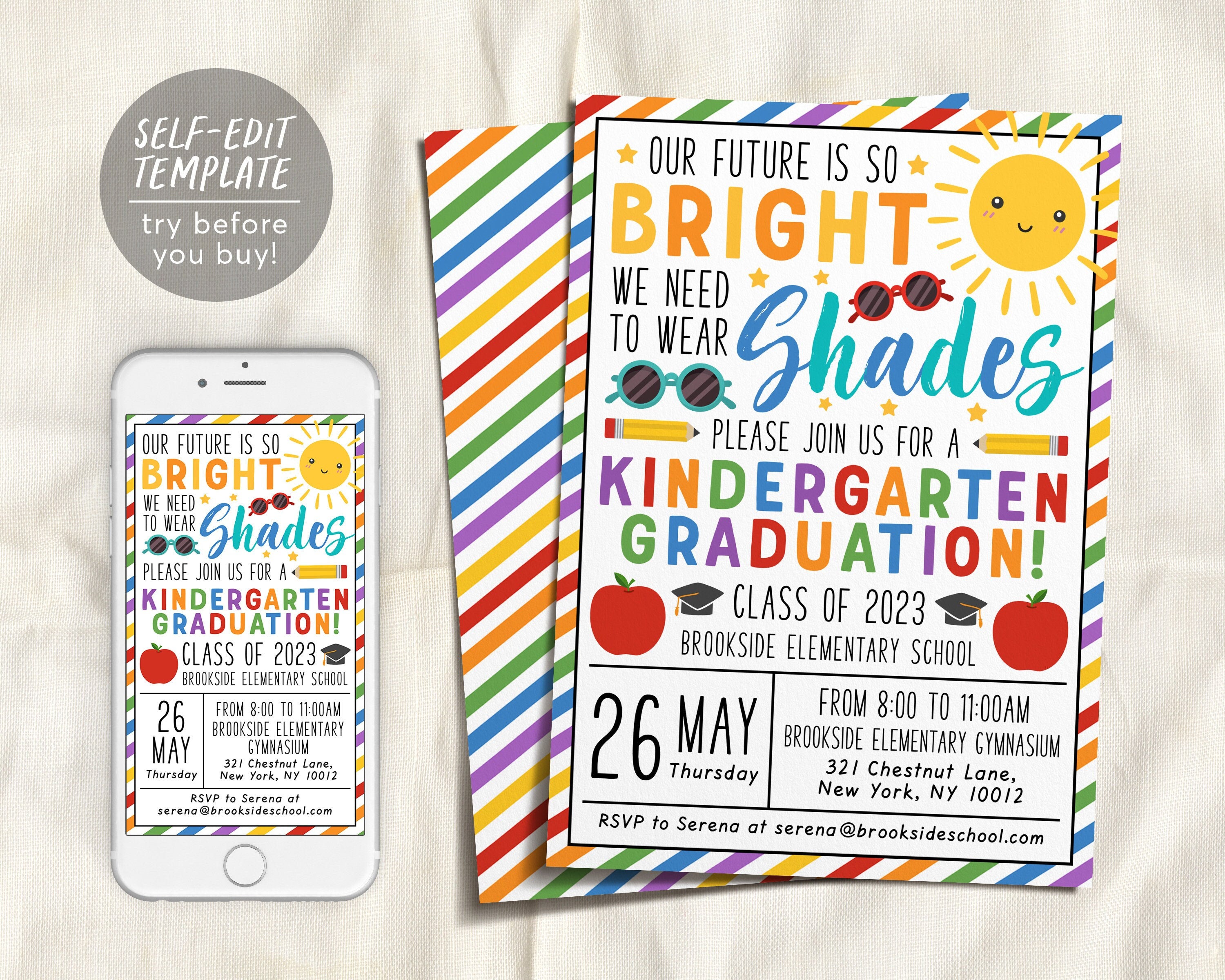 Printable Kindergarten Graduation Invitations