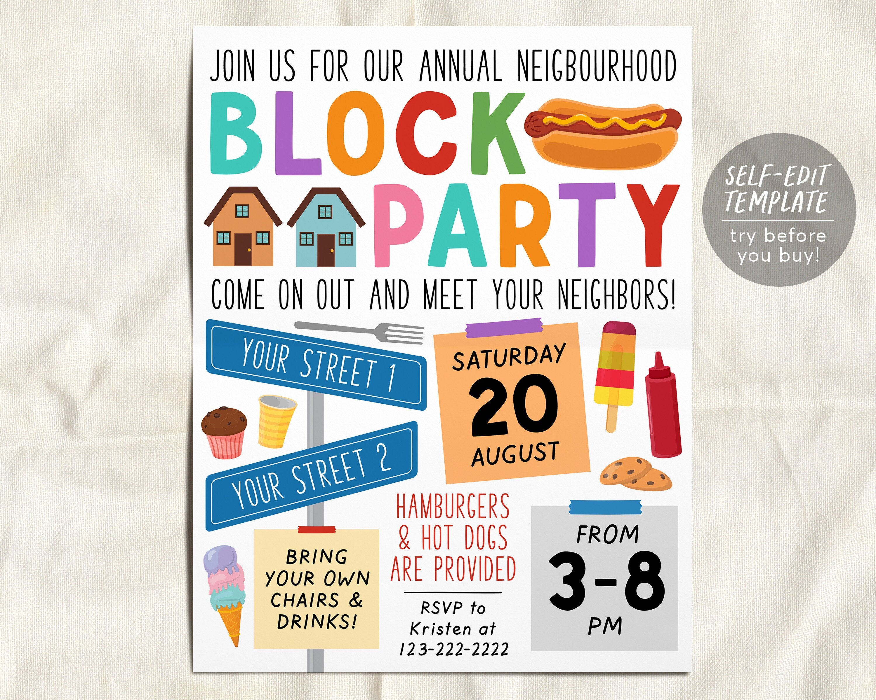 block party flyers