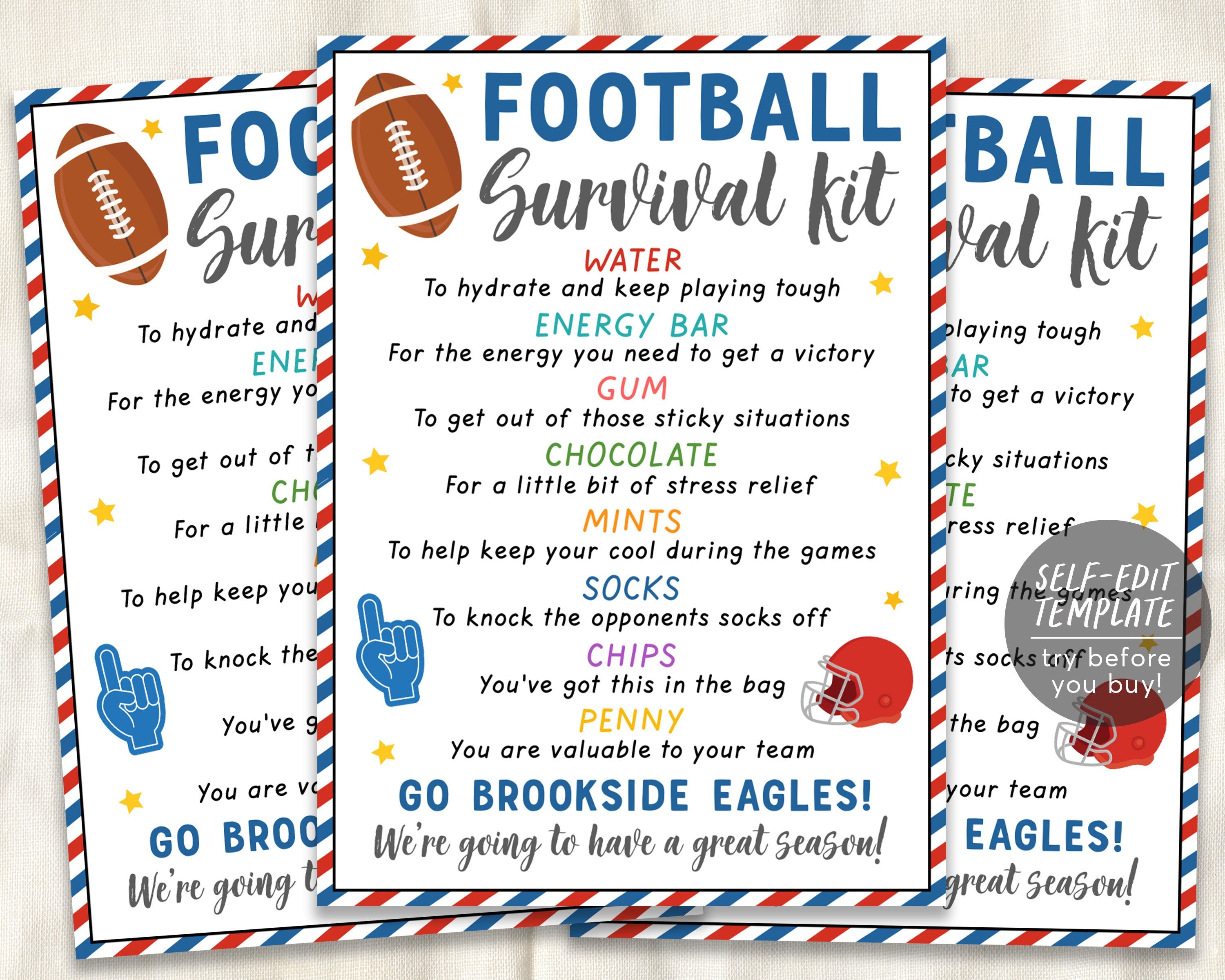 EDITABLE Super Bowl Party Invitation / Printable / Football 