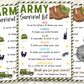 Army Survival Kit Gift Tags Editable Template, Soldier Boot Camp Army Deployment Gift Idea, Military Appreciation, Military Care Package