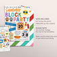 Block Party Invitation Editable Template, Summer Street Neighborhood Block Party BBQ Invite Printable, Open House HOA Community Dinner