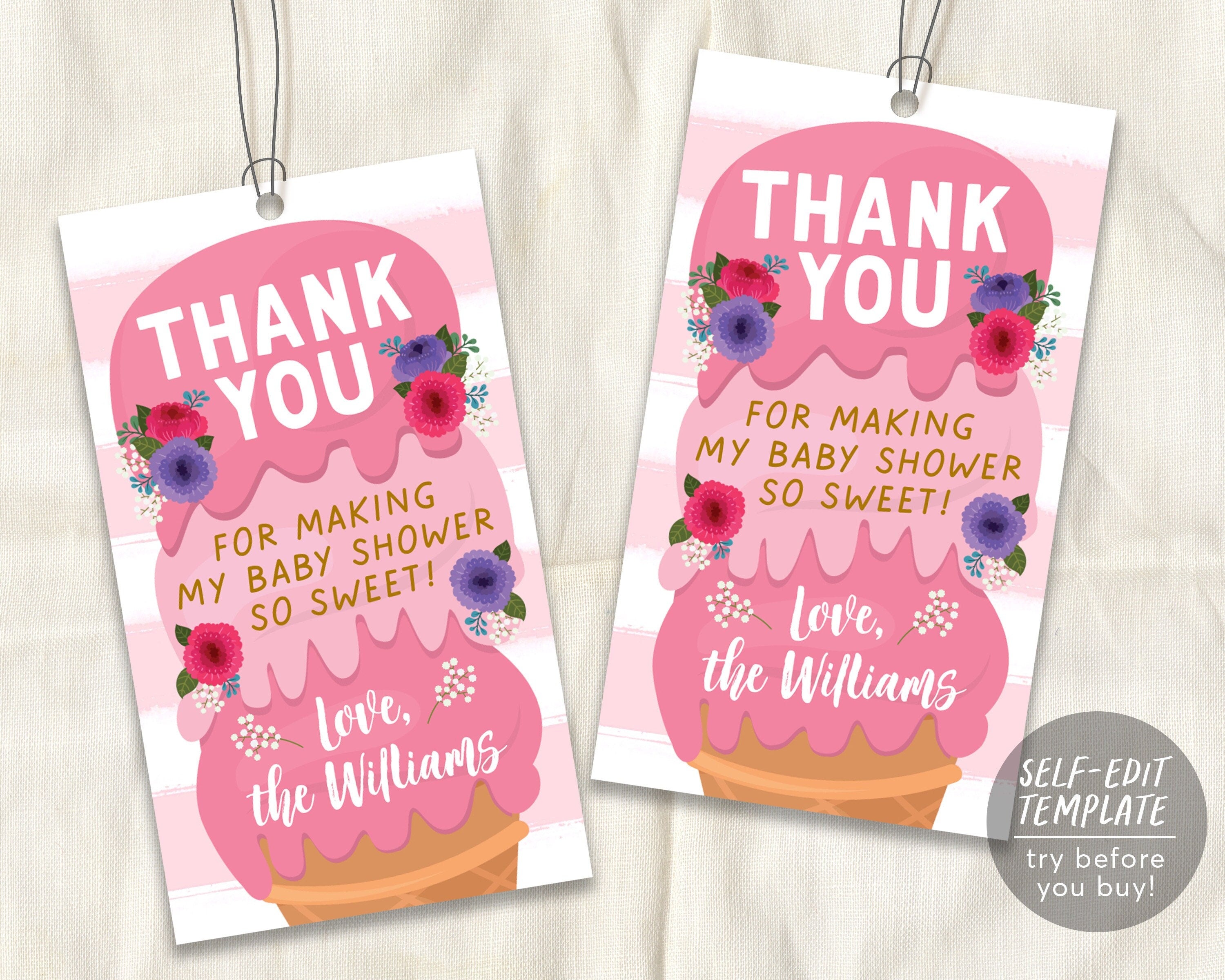 Thank You Baby Shower Tags Printable Thank You Baby Shower Tags Printable