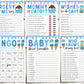 Ice Cream Boy Baby Shower Games Bundle Editable Template, 12 Games Ice Cream Sprinkle Summer Themed Bingo Emoji Price Is Right Wishes Baby