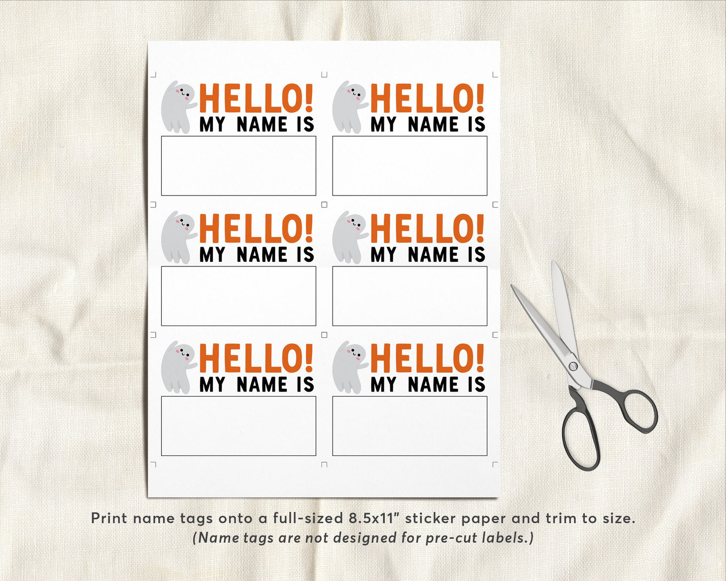 What's Your Ghost Name Game, Spooktacular Halloween Decor, Pumpkin Carving Party Activity With Name Tags And Sign, Spooky Fall Autumn Family