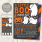 A Little Boo is Almost Due Baby Shower Invitation Editable Template, Chalkboard Gender Neutral Halloween Themed Invite, Fall Baby Sprinkle