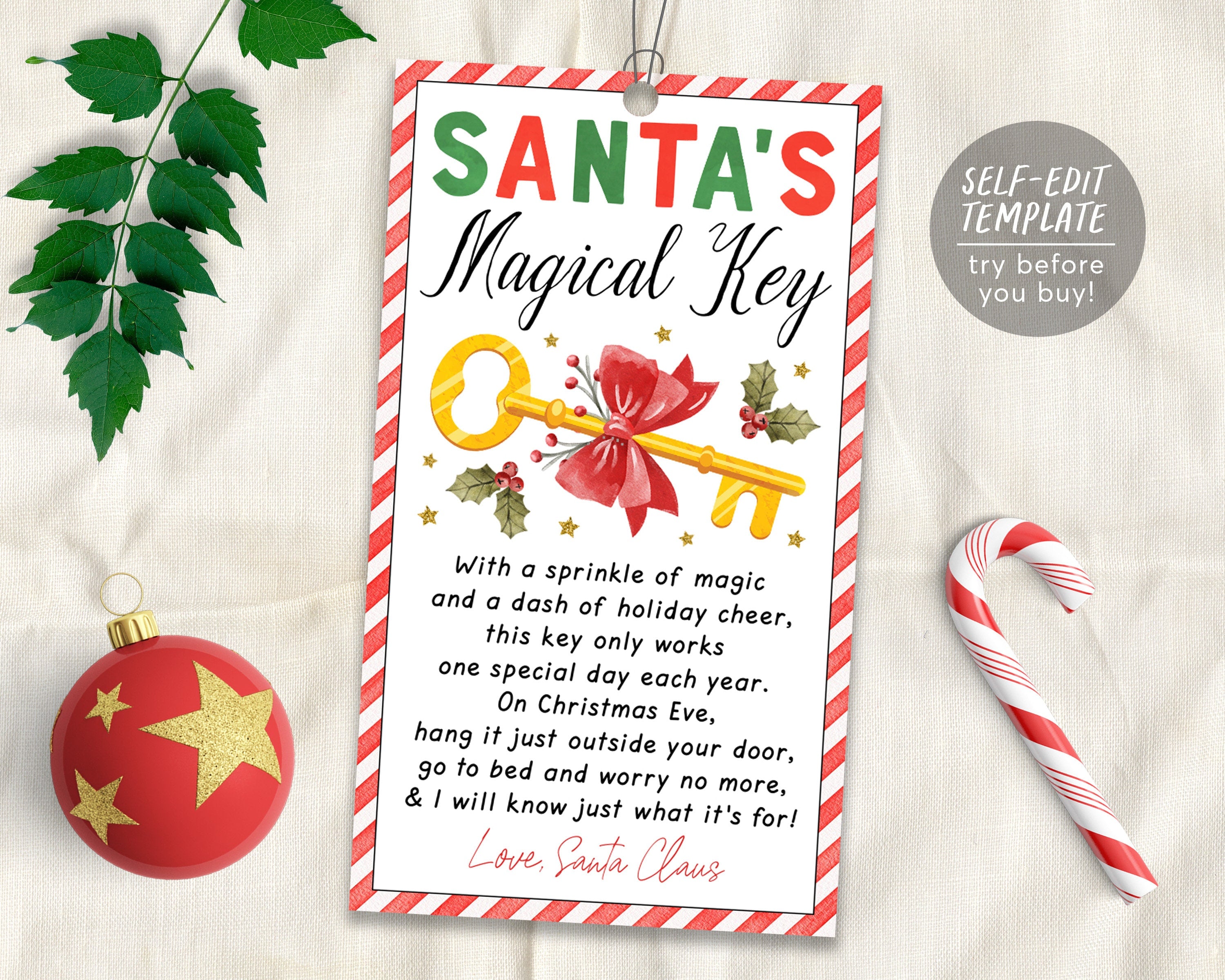 Santa's Magic Key Printable #16 By Family Creations