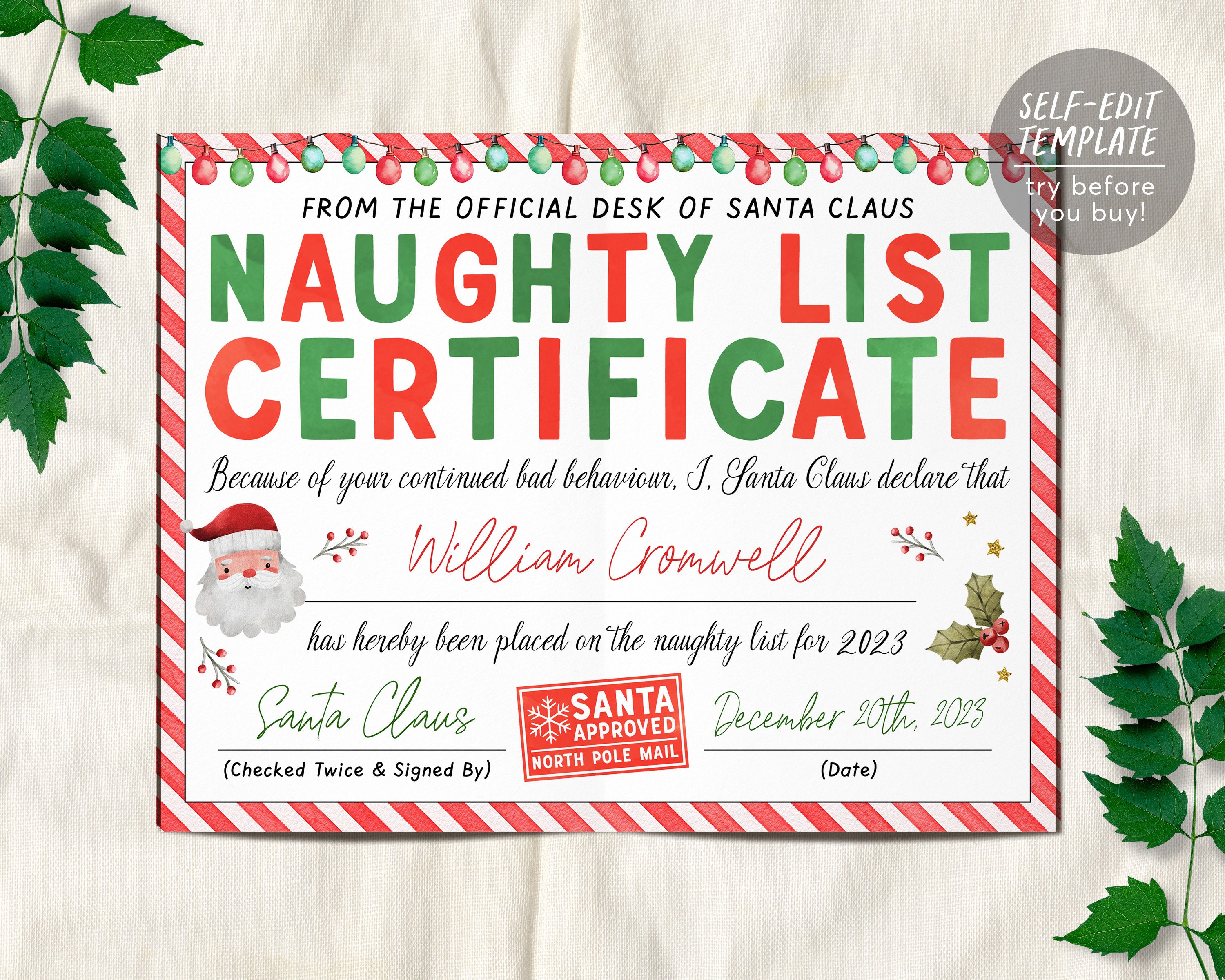 Christmas Count - 🚨🌟 SANTA'S OFFICIAL NAUGHTY LIST HAS JUST BEEN  ANNOUNCED!! 🌟🚨