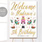 Nutcracker Birthday Welcome Sign Girl Editable Template