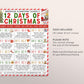 Christmas Holiday Appreciation Flyer Editable Template, 12 Days of Christmas Calendar School Teacher Staff Week Itinerary Planner PTA PTO